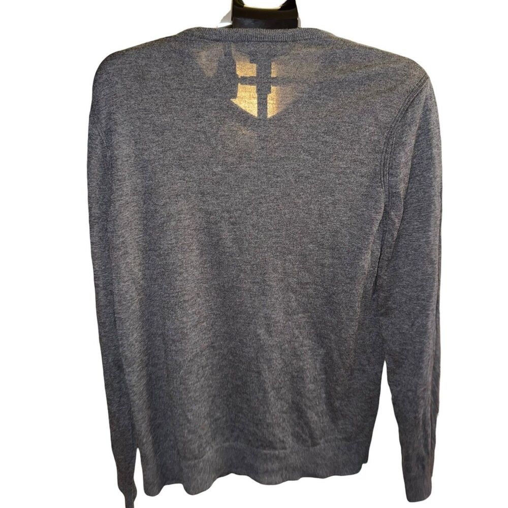 Theory Men's Classic Fit V-Neck Sweater Soft Blend Long‎ Sleeve Large Gray - Picture 2 of 12